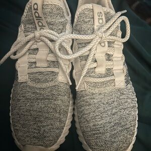 Adidas White and Gray Athletic Shoes